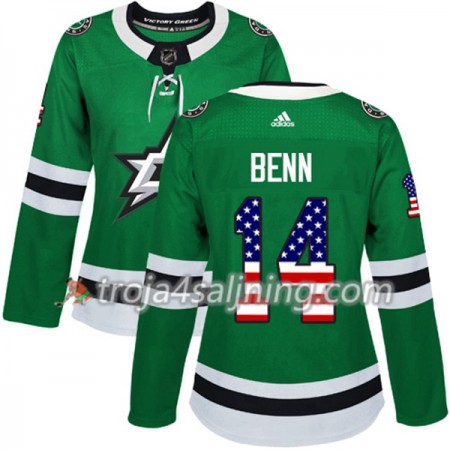 Dallas Stars tröja Jamie Benn 14 Adidas 2017-2018 Kelly Grön USA Flag Fashion Authentic - Dame NHL Tröjor Dallas Stars tröja Jamie Benn 14 Adidas 2017-2018 Kelly Grön USA Flag Fashion Authentic - Dame NHL Tröjor